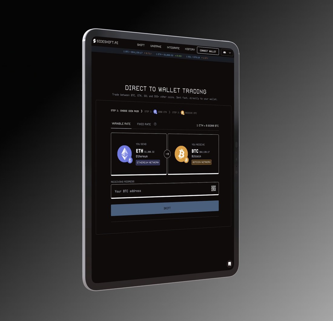 SIDESHIFT — CRYPTO EXCHANGE